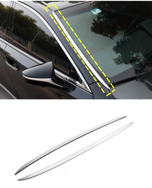 レクサス LS 50系 LS500 LS500h フロント ウィンドウ モール ウェザーストリップ カバー 外装カスタム サイド2個セット 2017年ー拍卖
