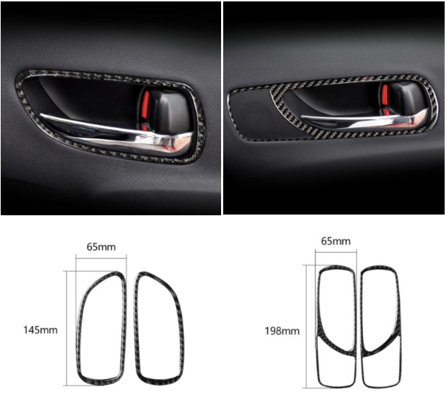 レクサスIS 20系IS250 300 350C 2005- 2013年 内装インテリア ドアハンドルフレーム ステッカー 4Pセット拍卖