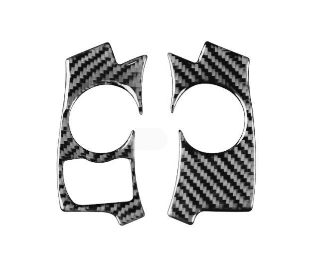 レクサス CT CT200h 2011-2022年 内装インテリアステッカー ステアリング ホイール スイッチカバー カーボン柄2P拍卖