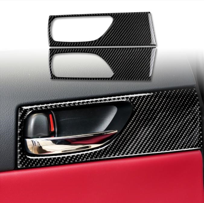 レクサス IS IS350 IS250 30系 2013年- 内装インテリア リア ドアハンドルフレーム ステッカー 2Pセット拍卖