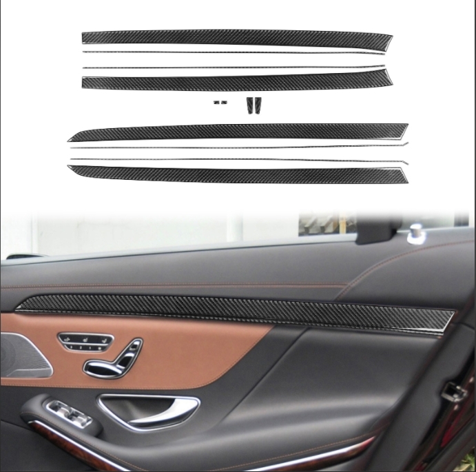 メルセデス ベンツ Sクラス W222 2013-2020年 内装インテリアステッカー ドアトリムパネル カバー 12P拍卖