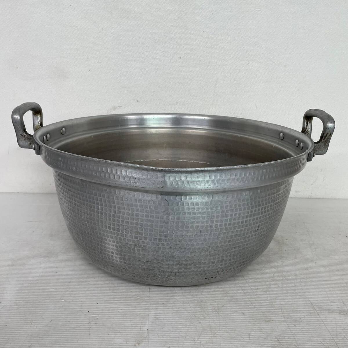 アルミ製 両手鍋 54cm 円付鍋 アルミ両手鍋 厨房 厨房機器 店舗 店舗用品 調理器具 アルミ 鍋 ⑤ A0161拍卖