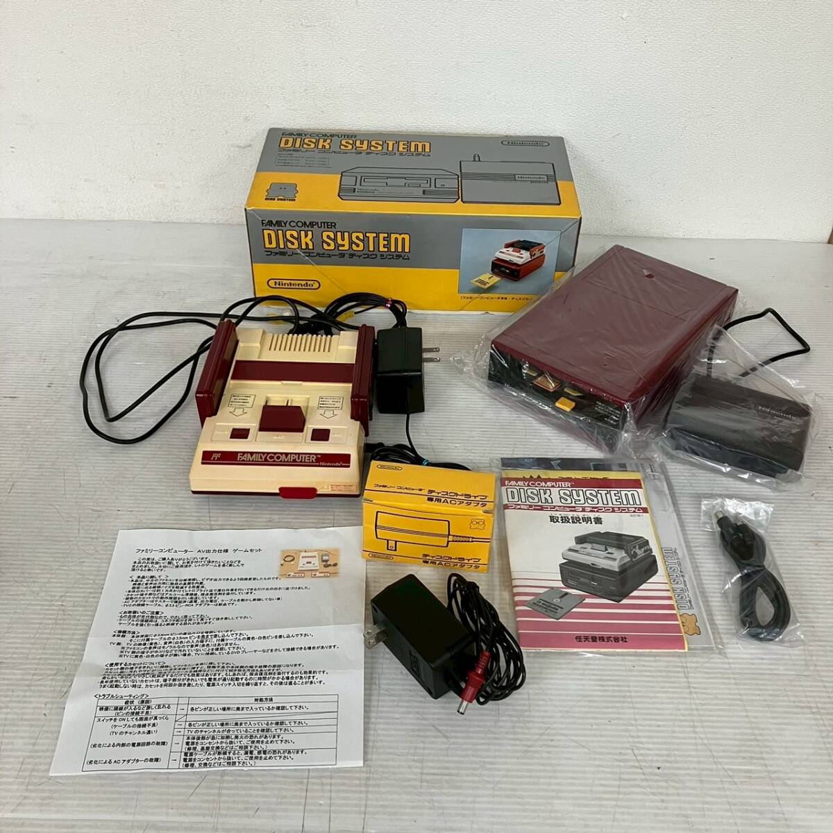 【Nintendo】ファミリーコンピューター ディスクシステム新品 セット ACアダプタ付 AV出力仕様 テレビゲーム レトロゲーム A0260拍卖