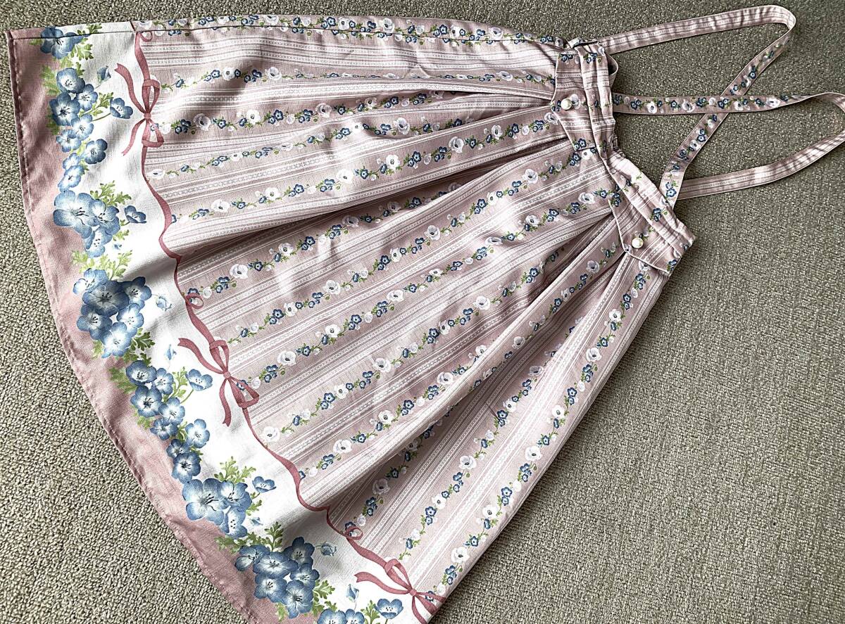 27 ロリータ axes femme 吊りフレアースカート ピンク花柄 拍卖