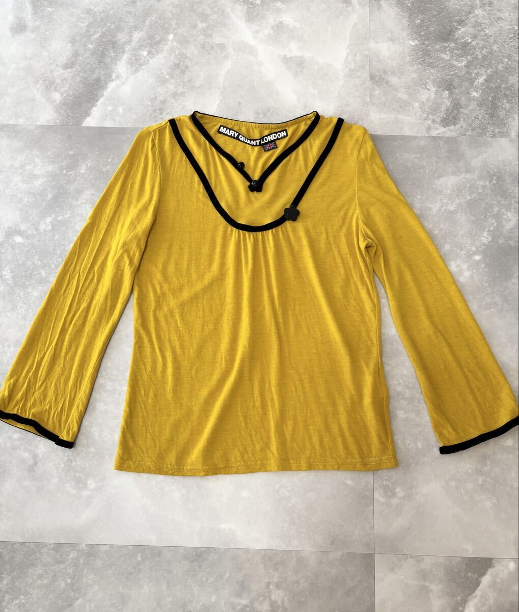 MARY QUANT LONDON イエロー長袖トップス カットソー拍卖