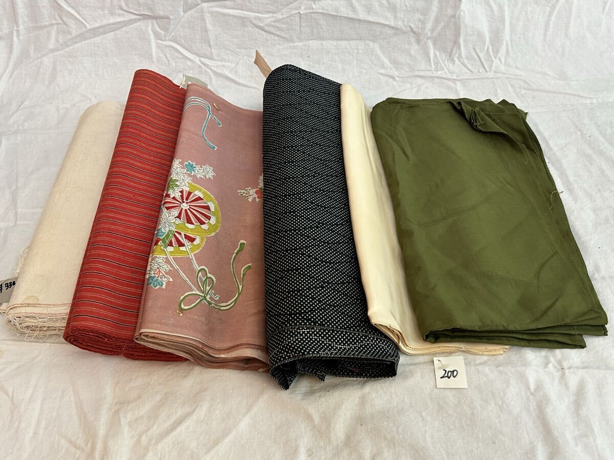 ハギレ 布地 6枚 和服 和装 浴衣 着物 たんもの まとめ売り リメイク拍卖