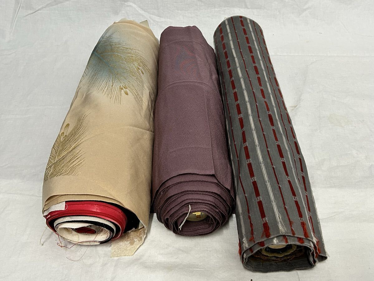 反物 ハギレ 布地 たんもの 着物 浴衣 リメイク リメイク素材 3本 綿 和装 浴衣 和服拍卖