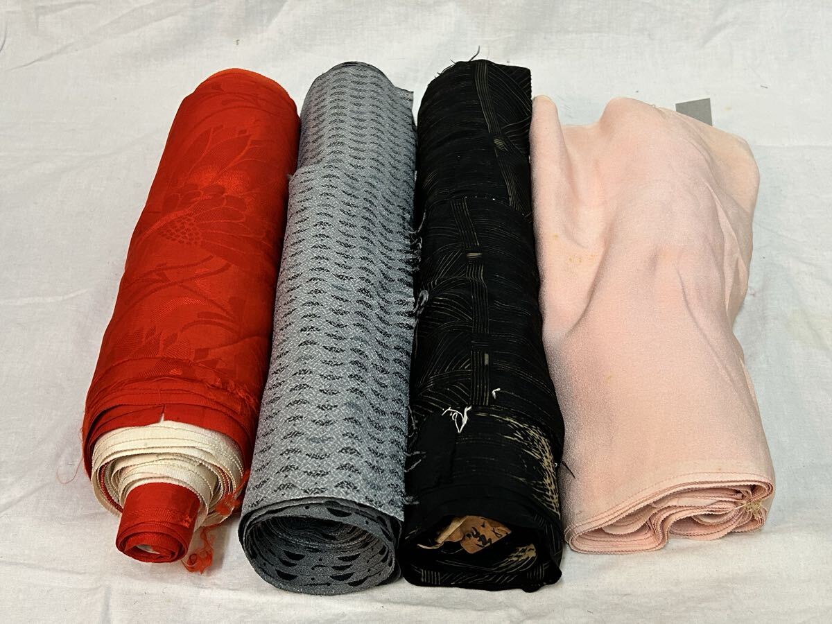 反物 綿 布地 4本 和装 和服 着物 浴衣 リメイク 素材 たんもの リメイク素材拍卖