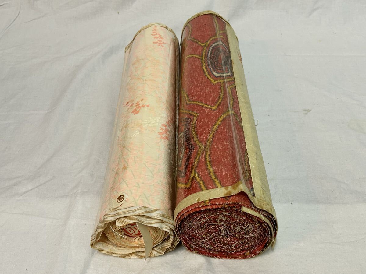 反物 綿 織物 2本 まとめ売り 和装 和服 着物 布地 素材 生地拍卖