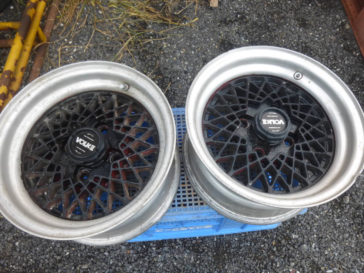 RAYS VOLK-Ⅱ 14×7J オフセット +10 PCD114.3 4H ハブ径1段目約72mm 2段目約65mm 2本 管:H-83拍卖