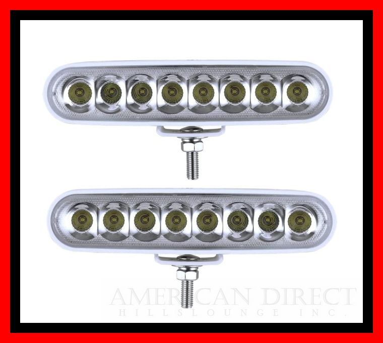 【計2個セット/ホワイト/40W相当/5W×8個】汎用 ハイパワー LED バックランプ プレジャー ボート シボレー ダッジ フォード テール 5Wx8LED拍卖