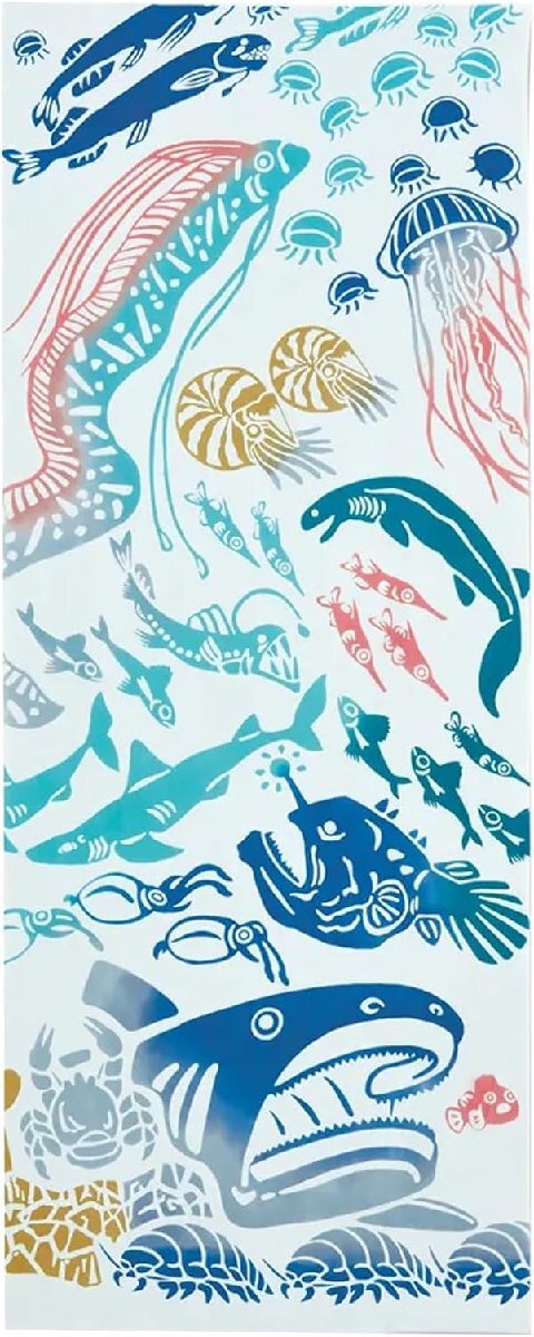 日本手ぬぐい 和柄 おしゃれ 深海魚 kenema 生き物 注染 手拭い クリックポスト対応拍卖