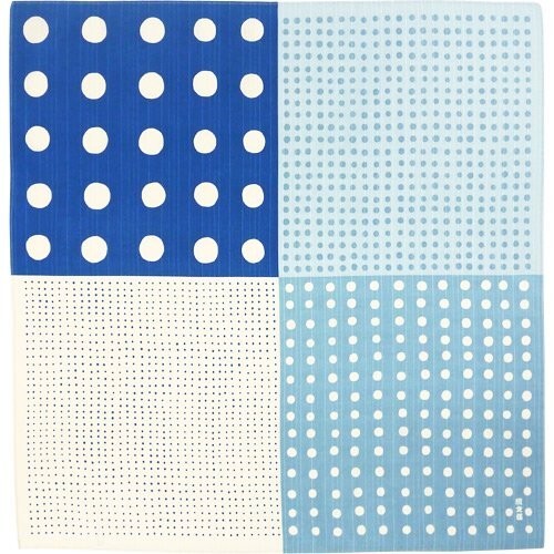 濱文様 小布 水玉あそび ブルー 小風呂敷 50x50cm ランチクロス クリックポスト対応拍卖