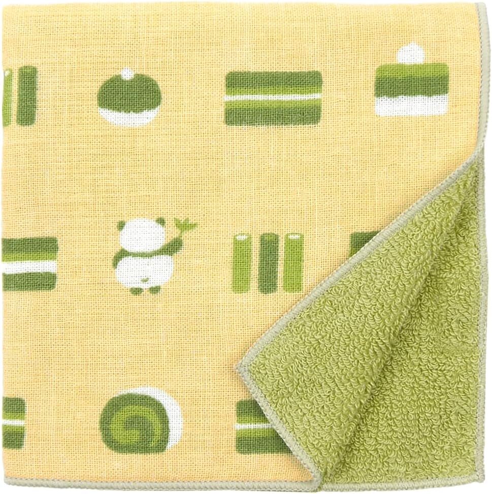 濱文様 和たおる セミウォッシュ お抹茶菓子 パンダ ハンドタオル クリックポスト可拍卖