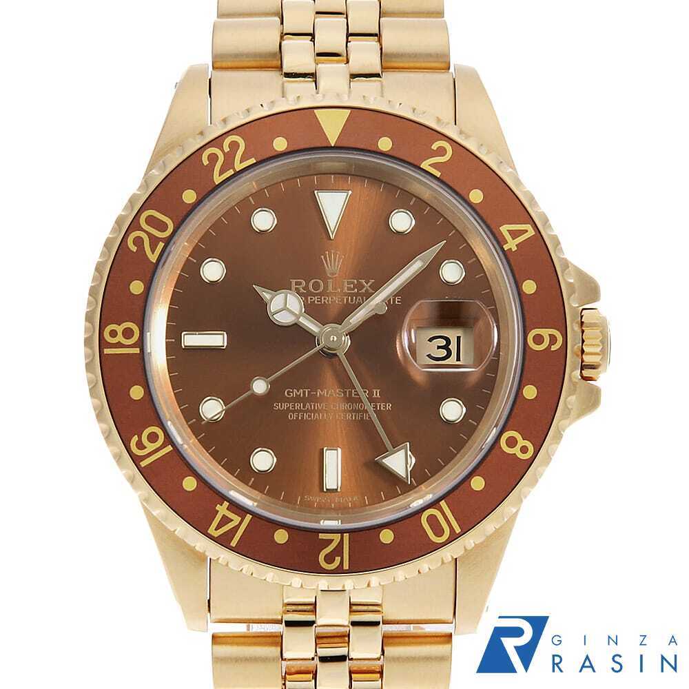 ロレックス GMTマスターII 16718 ブラウン 5列 ジュビリーブレス L番 中古 メンズ 腕時計拍卖