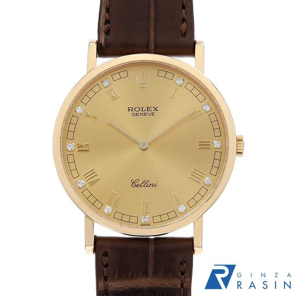 ロレックス チェリーニ 11Pダイヤ 5112/8G シャンパン W番 中古 メンズ 腕時計拍卖