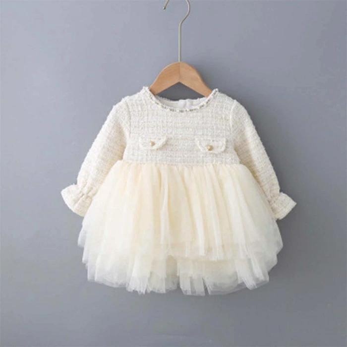 クリーム色のチュールドレス(100cm~お選びください)拍卖