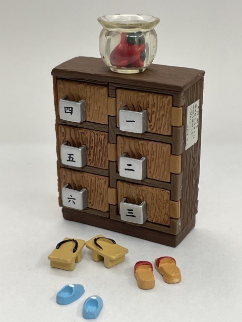 ■★タカラ 昭和のおもひで 銭湯 のれんをくぐって ミニチュア 銭湯のロッカー拍卖