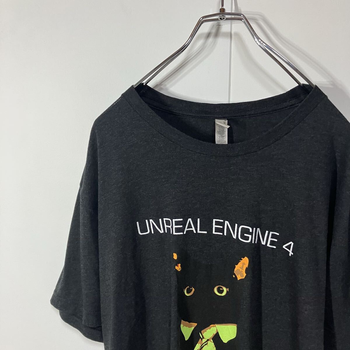 古着 アニマル プリント クルーネック 半袖 Tシャツ 大きいサイズ ブラック XL拍卖