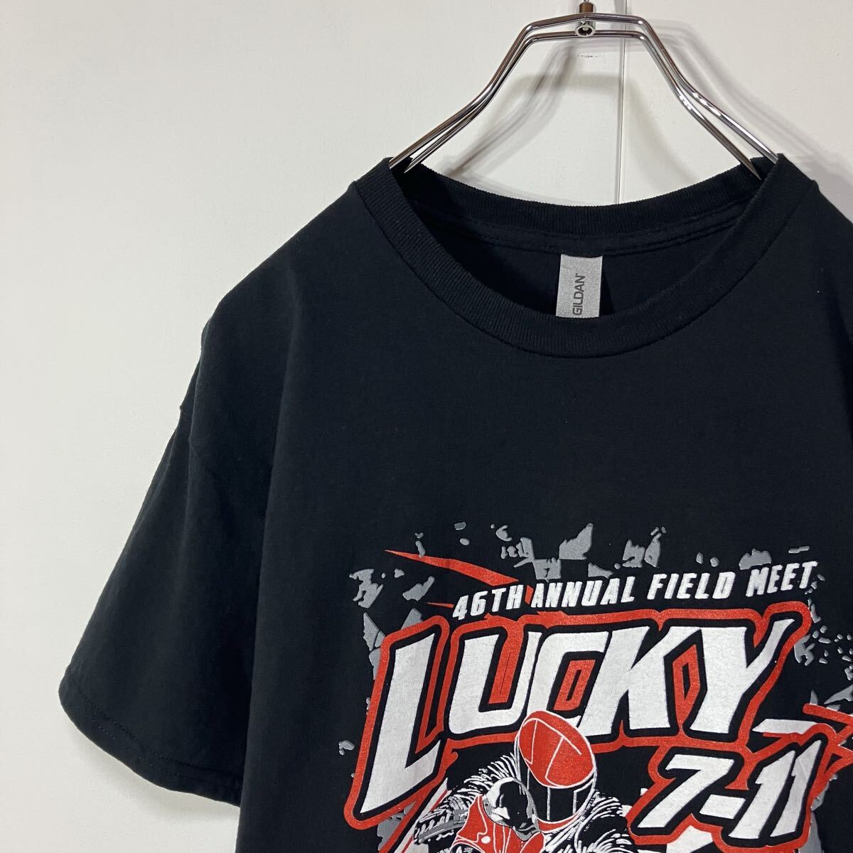 古着 ライダー バイク プリント クルーネック 半袖 Tシャツ ブラック M拍卖