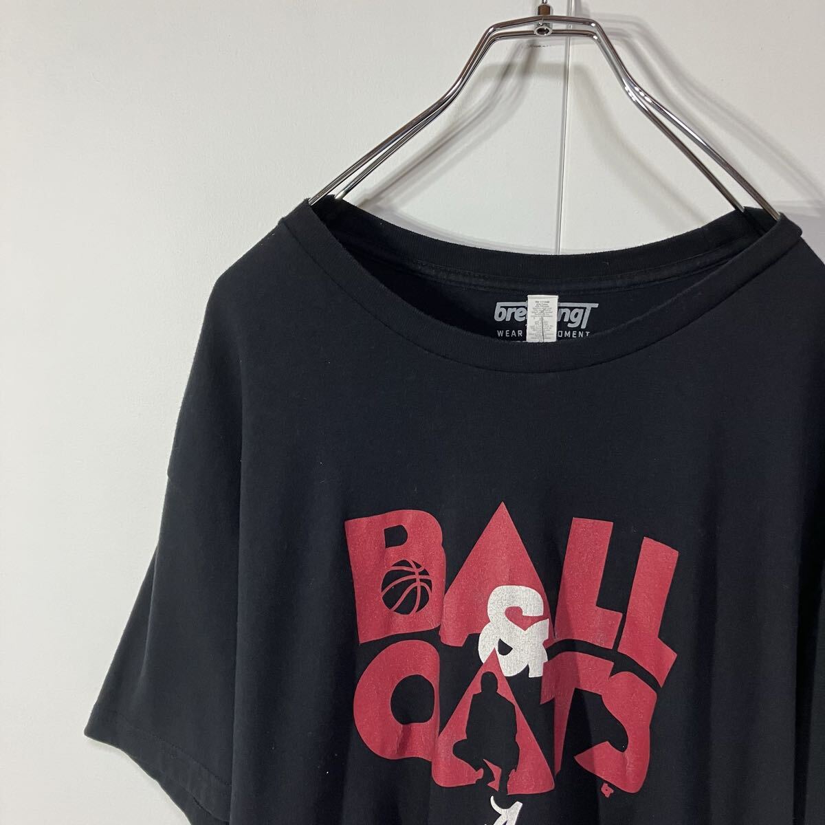 古着 アート プリント クルーネック 半袖 Tシャツ 大きいサイズ ヴィンテージ感 ブラック XL 拍卖