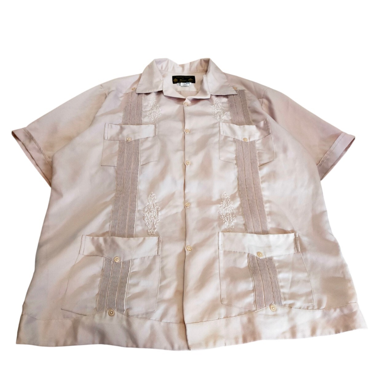 古着 guayaberas piramide de yucatan 半袖シャツ キューバシャツ メキシカン 70s 80s拍卖