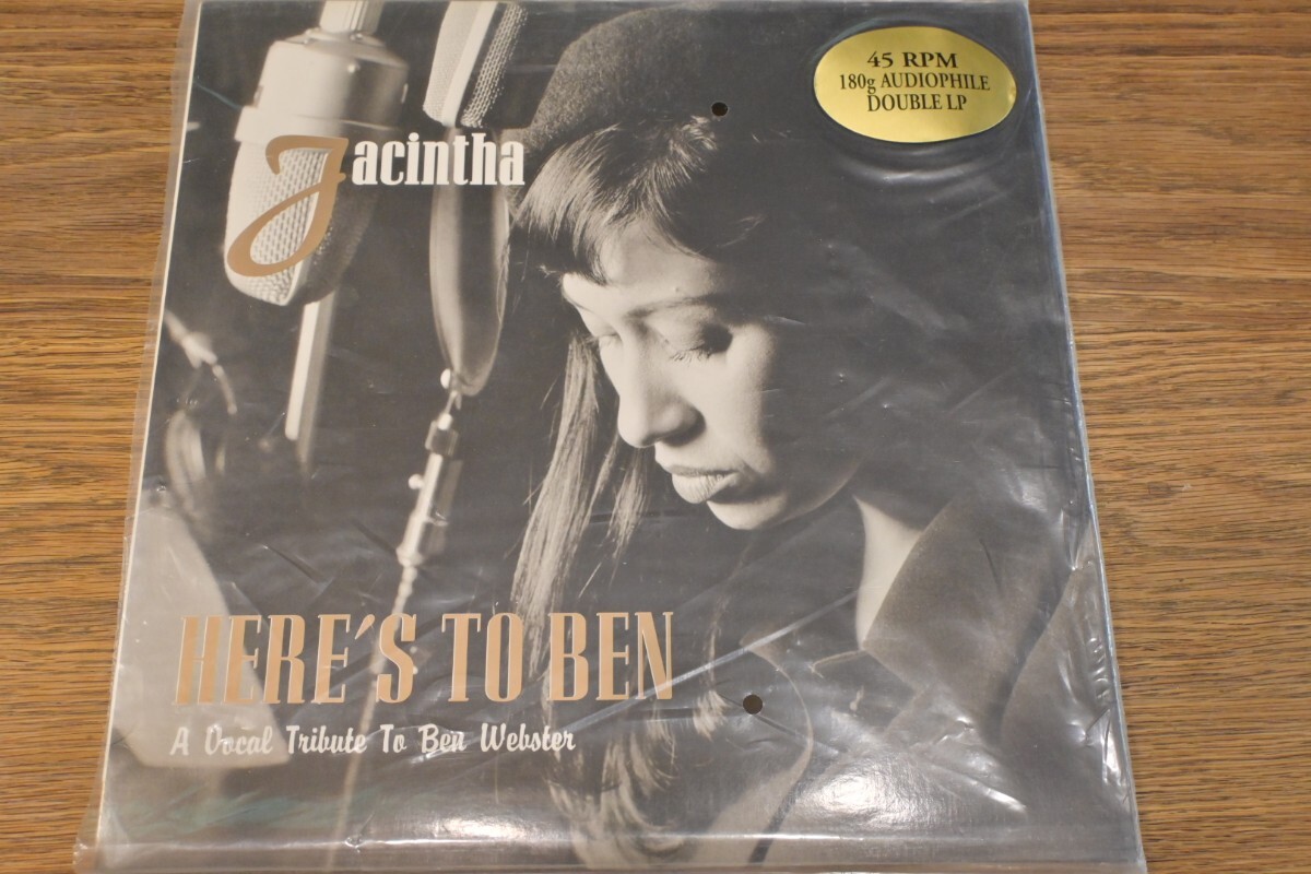 45回転 ジャシンタ 美品 180g重量盤 ジャズ レコード Jacintha Here's To Ben Webster 2LP Jazz拍卖