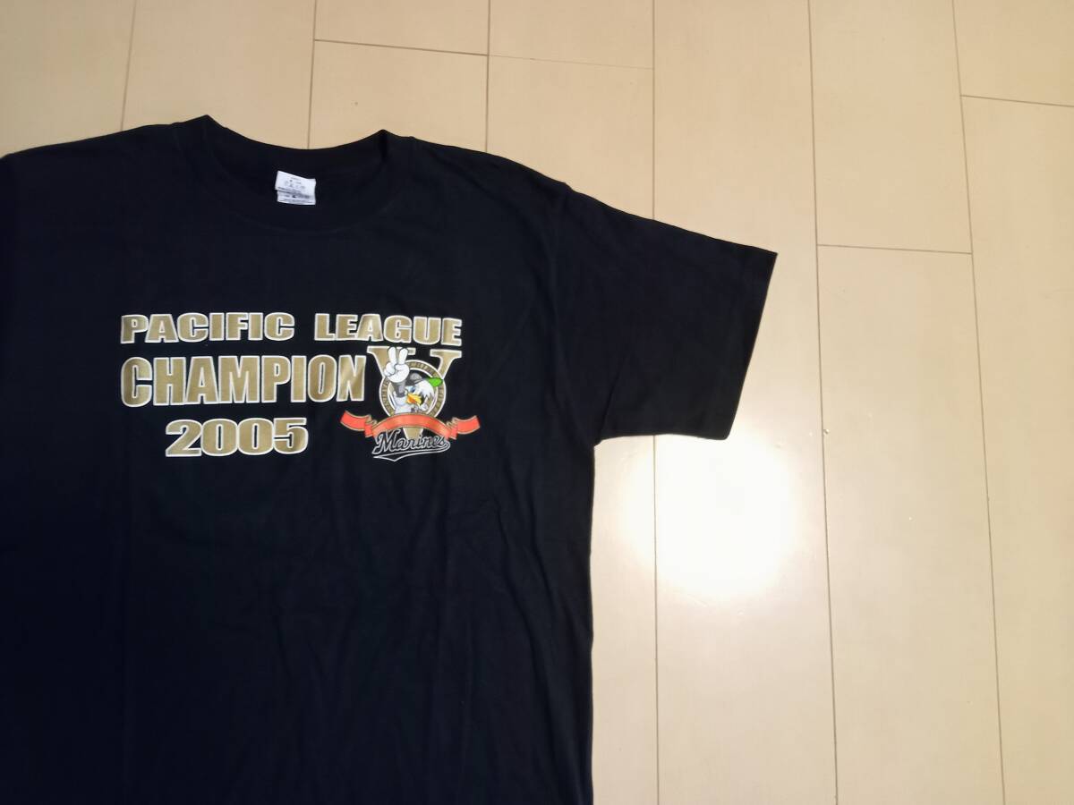 20レア物【新品未使用】千葉ロッテマリーンズ 2005 優勝記念 Tシャツ 限定モデル Mサイズ ゴールド コレクション出品 拍卖