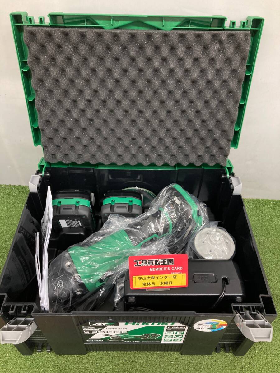 【未使用品】【0921】 HiKOKI(ハイコーキ) 100㎜36vコードレスディスクグラインダ ブレーキ付(電池x2/充電器) G3610DC(2XPZ) IT5S1ZBZB6DW拍卖