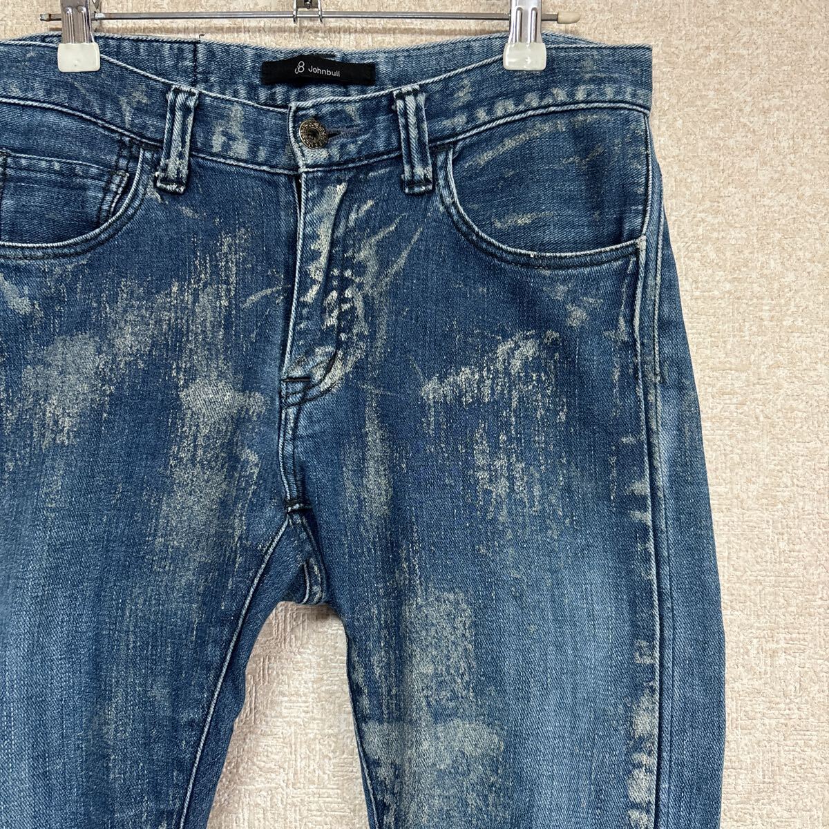 ペイント加工 【岡山デニムブランド】 Johnbull ジョンブル ストレッチジーンズ メンズSサイズ スキニー 11564カ 11-0158 日本製拍卖