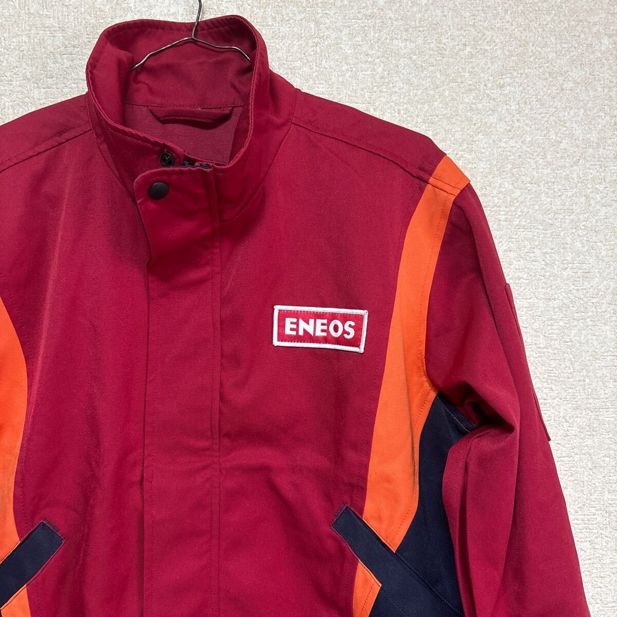 【企業ジャケット】 ENEOS エネオス ユニフォーム 作業着 ワークジャケット メンズMサイズ ブルゾン拍卖