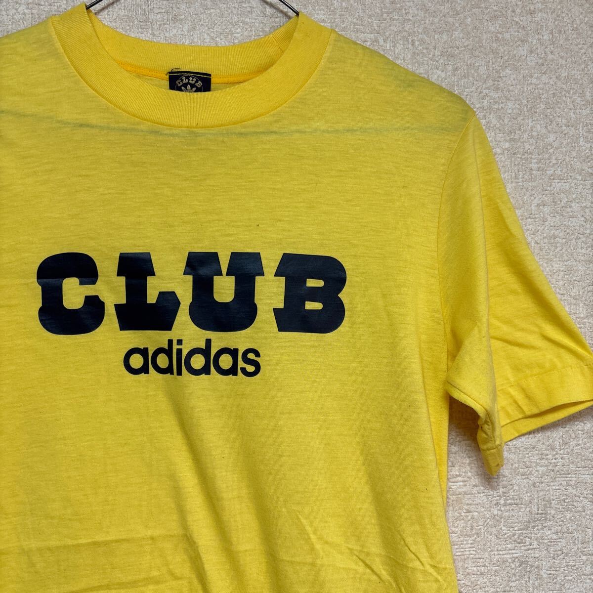80s DESCENTE製 OLD ADIDAS アディダス CLUB adidas アディダス ビンテージ tシャツ Mサイズ 拍卖