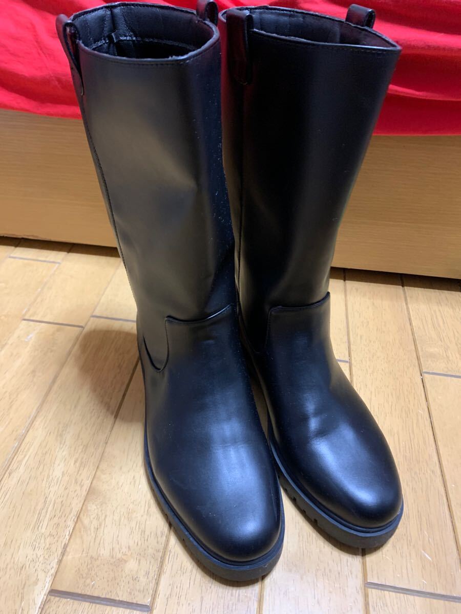 美品 UNIQLO ブーツ ブラック 25.5cm ユニクロ レディース拍卖