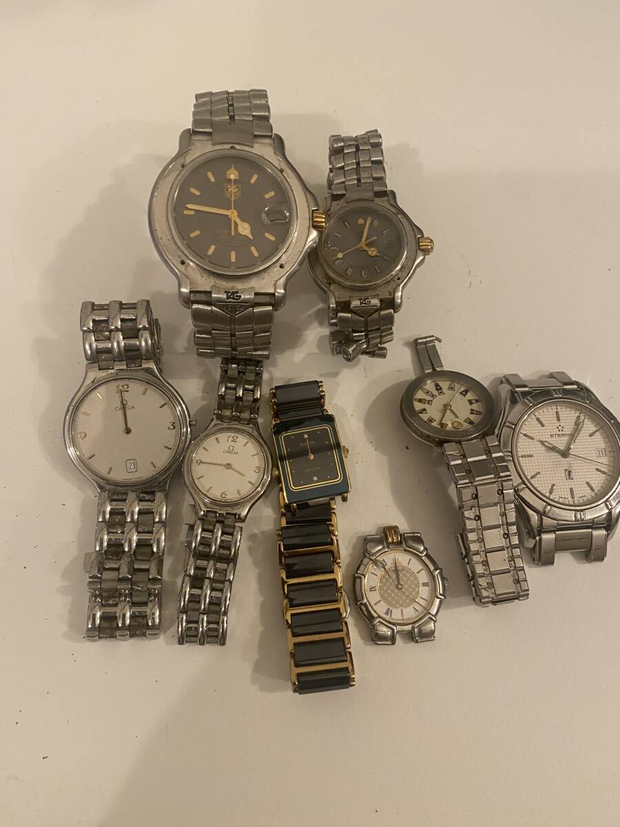 B18)100円~ジャンク品 オメガ タグホイヤー エテルナ RADO等8本セット 拍卖