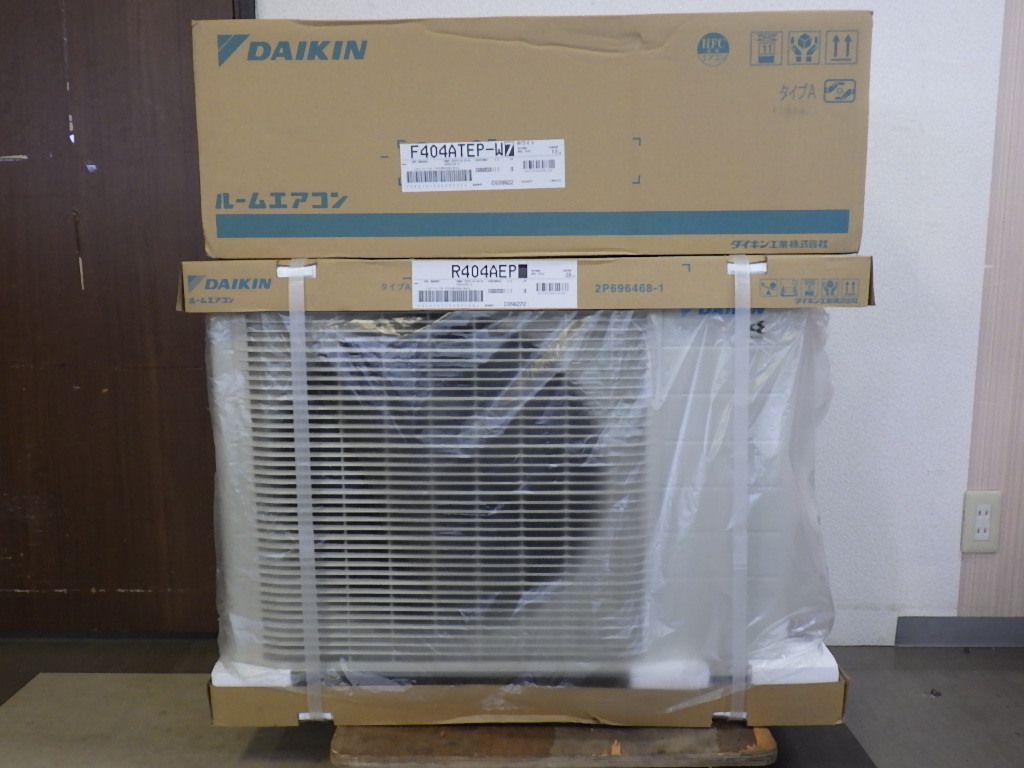 未使用品 DAIKIN ダイキン ルームエアコン S404ATEP-W 室内機 F404ATEP-W 室外機 R404AEP 14畳用 ホワイト2024年製 2個口発送 未開封 ②拍卖