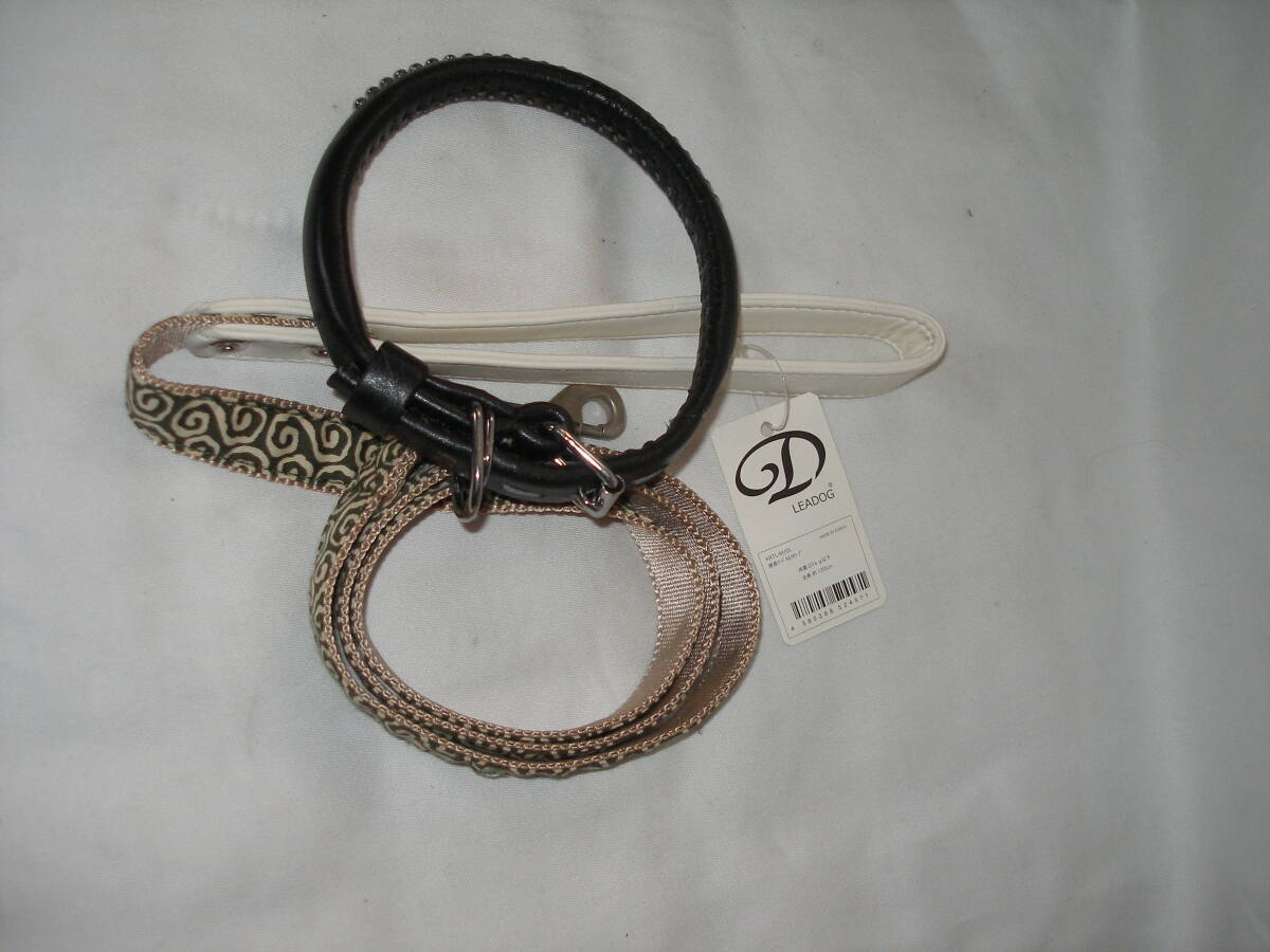 犬用 首輪 中型犬用 ブラック(40) + LEADOG リード (体重20Kg以下)の2点セット 新品倉庫保管品 拍卖