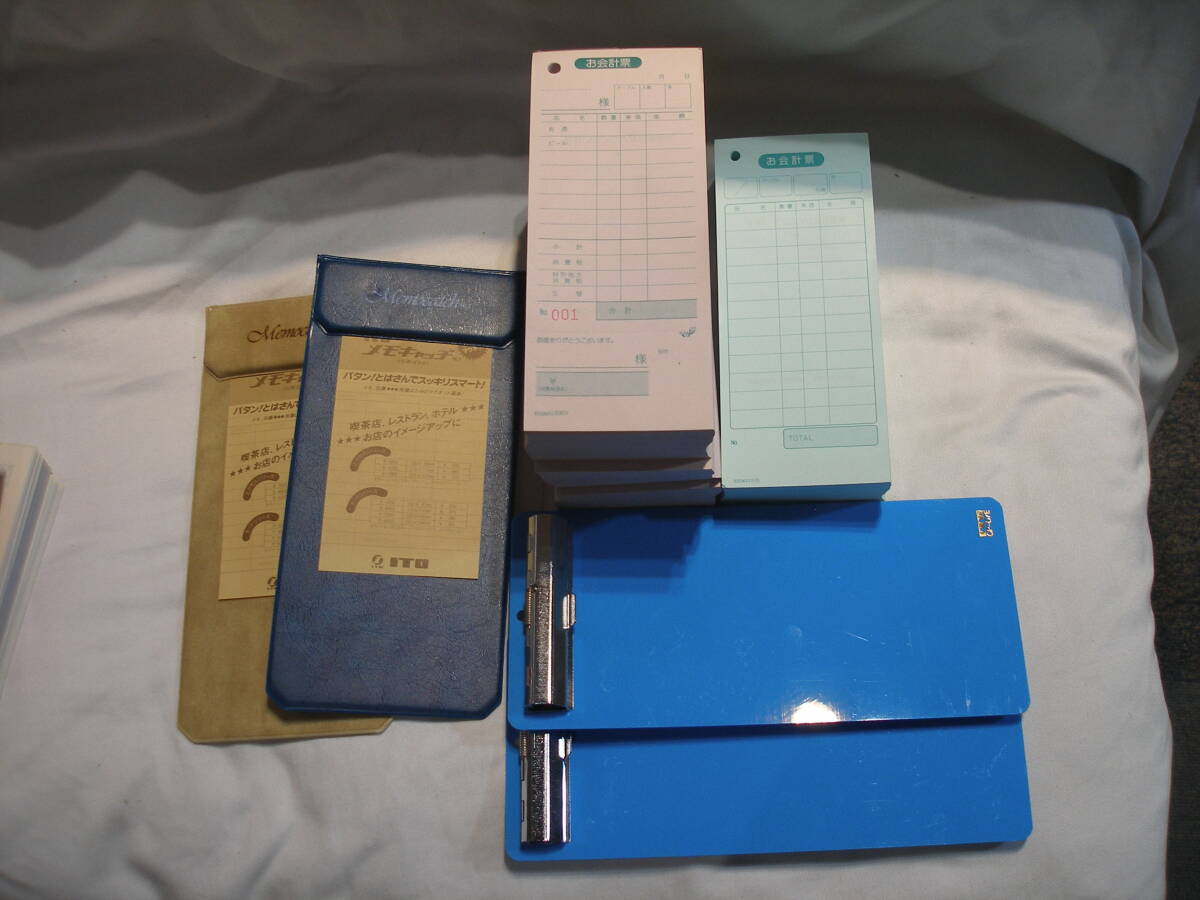 ヒサゴ お会計票 2035 1P 約500枚×3個 + 2036 1P 約500枚×1個 バインダー2種類 合計8個 未使用倉庫保管品拍卖