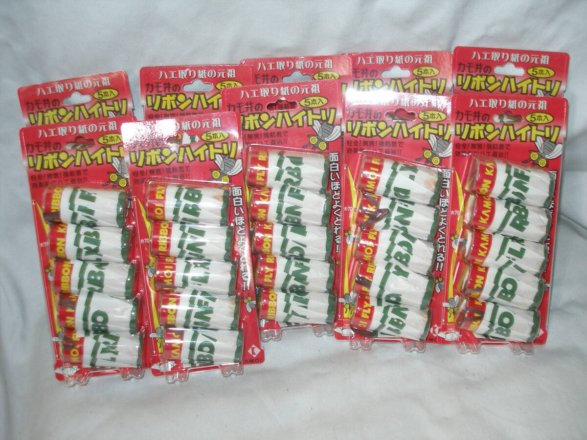 カモイ/カモ井 リボンハイトリ(ハエ取り) 5 本入り×6個(計30個)未使用倉庫保管品拍卖
