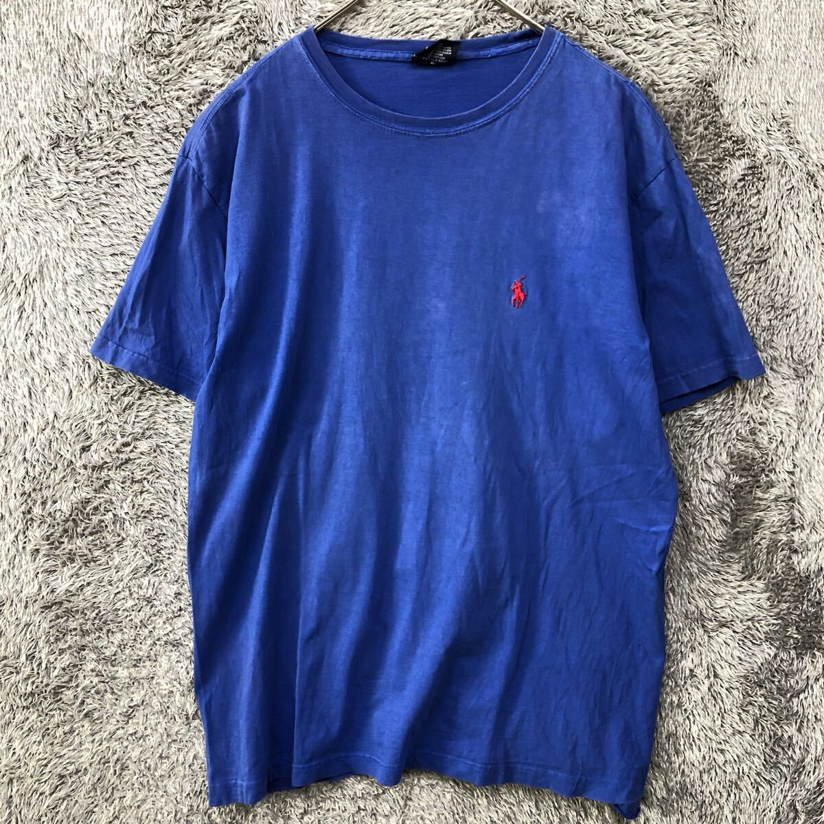 POLO RALPH LAUREN ポロラルフローレン 半袖Tシャツ 半袖カットソー サイズS ブルー 青 メンズ トップス 最落なし (Y2)拍卖