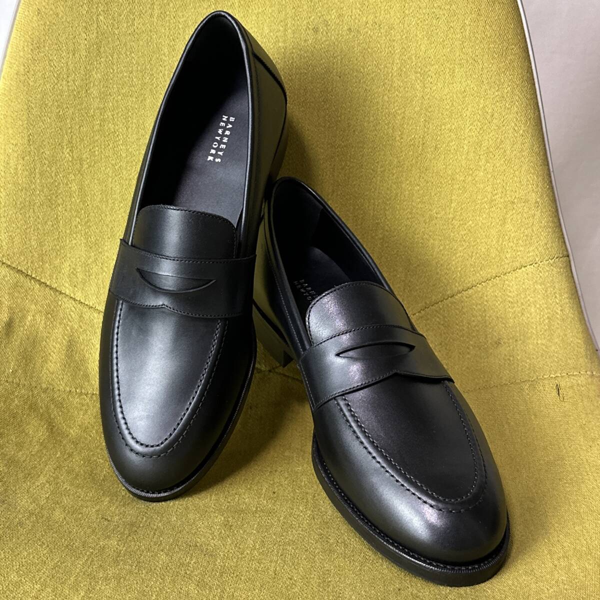 未使用 BARNEYS NEWYORK バーニーズニューヨーク グッドイヤーウェルト製法 コインローファー 8 26.0 26.5相当 ビジネス レザーシューズ拍卖