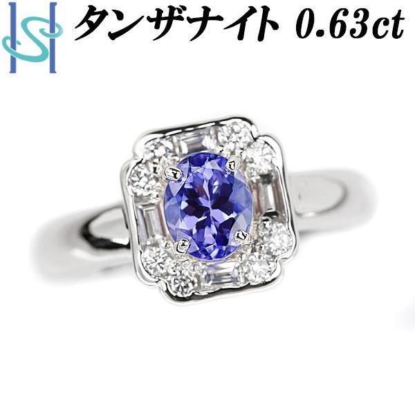 タンザナイト 0.63ct ダイヤモンド Pt900 バケットカット 変形カット ファンシーカット 美品 中古 SH109712拍卖