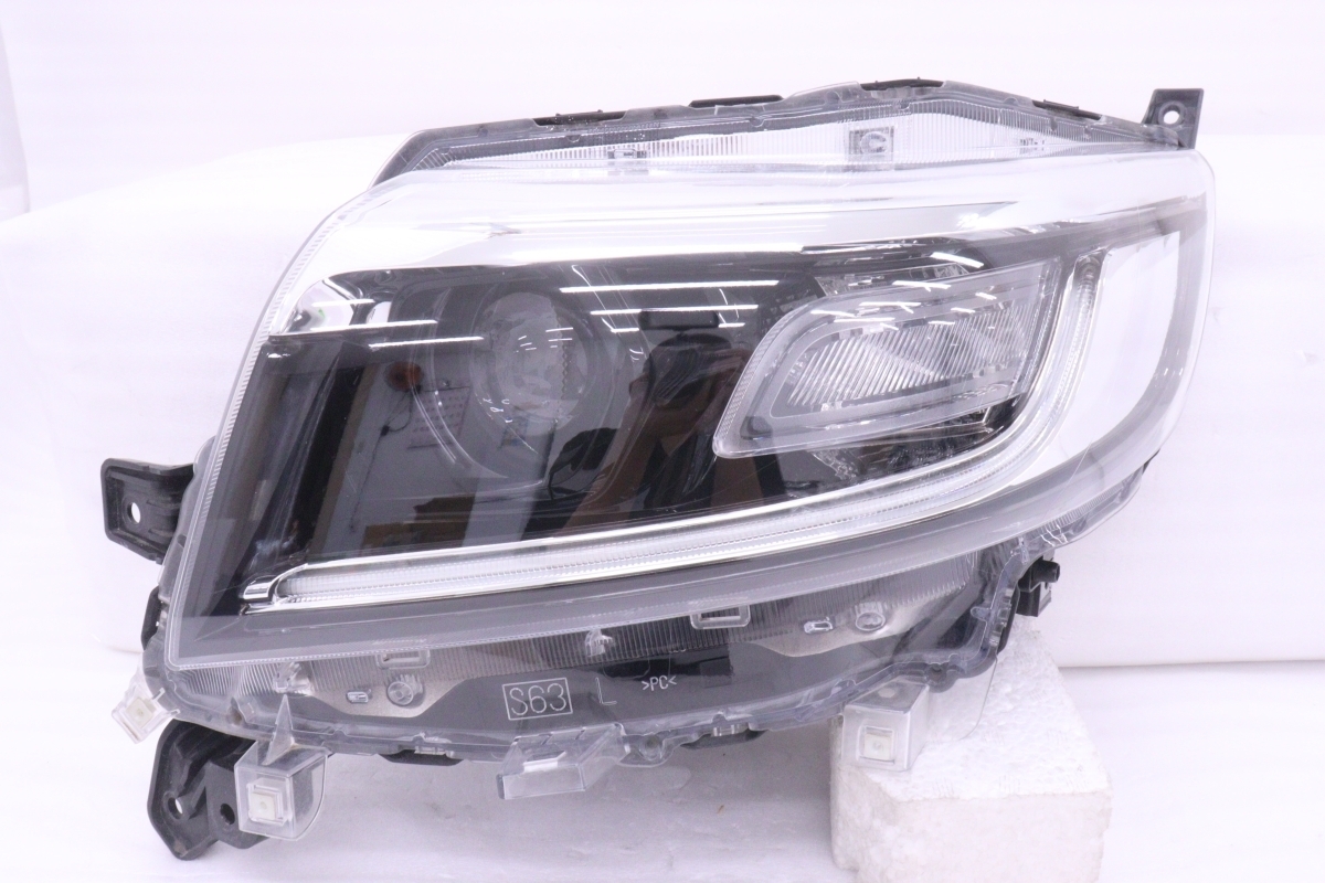 58-314★美品 LED MK53S スペーシアカスタム★左ヘッドライト ICHIKOH 1960 ユニット メッキ 純正★スズキ (YM)拍卖