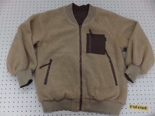 Heather ヘザー レディース リバーシブル ボアジップジャケット F ベージュ茶拍卖