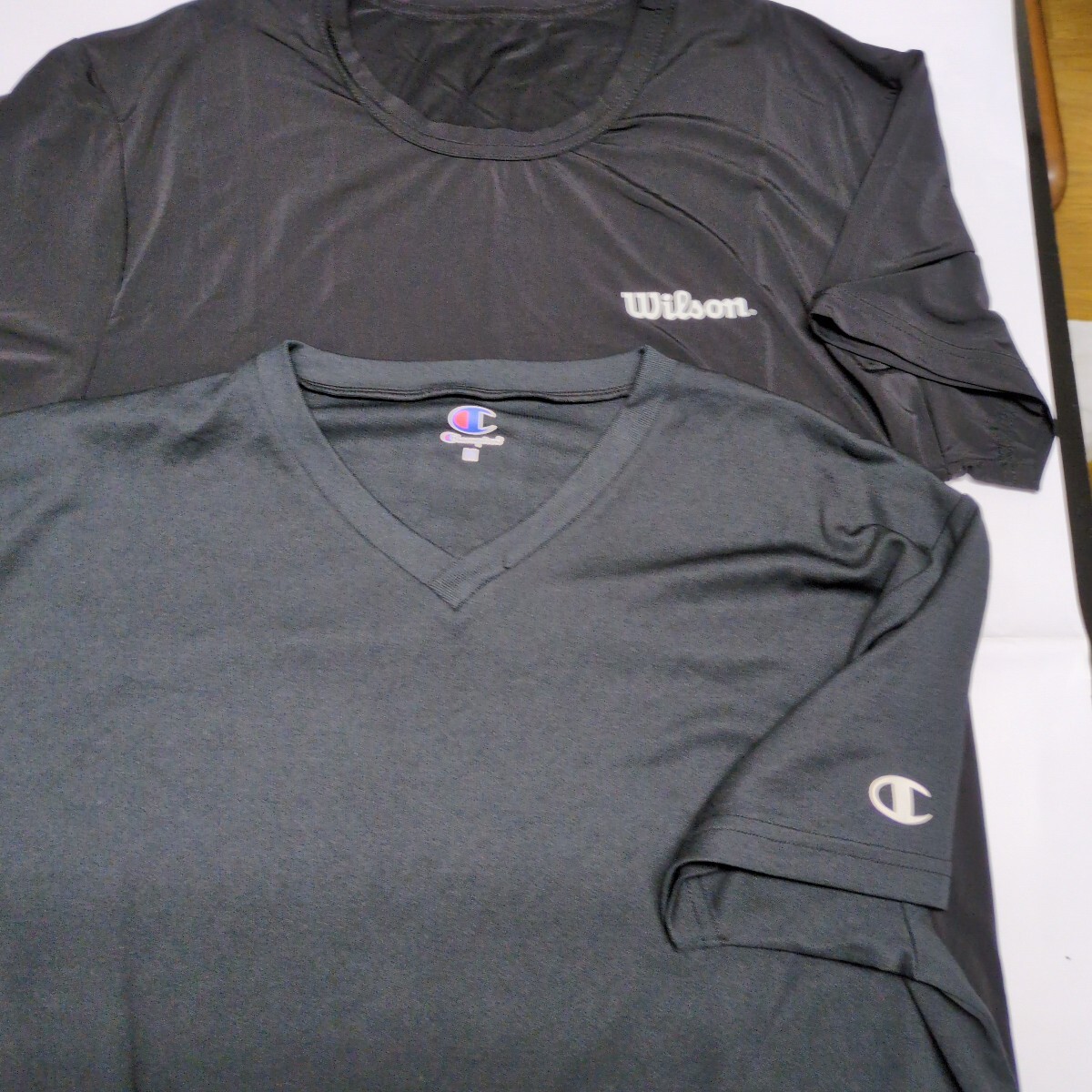 チャンピオン&WILSON 黒のTシャツ2枚セット Mサイズ拍卖
