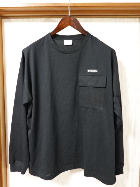■コロンビア Columbia 長袖 Tシャツ M 黒 ナイアガラアベニュー ロングスリーブクルー PM0640 ●0815●拍卖