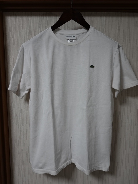 ●ラコステ LACOSTE 鹿の子クルーネックTシャツ TH635EM US M●0831●拍卖