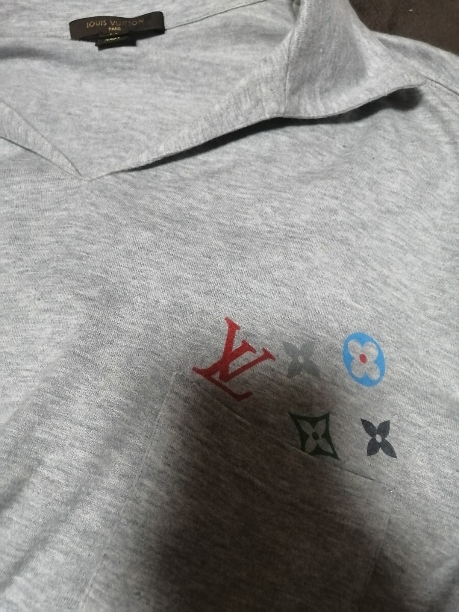 村上隆×モノグラムマルチカラー最高傑作ルイヴィトンと一瞬で分かる霜降りレインボーモノグラム半袖Tシャツ スキッパーモノグラムシャツ拍卖