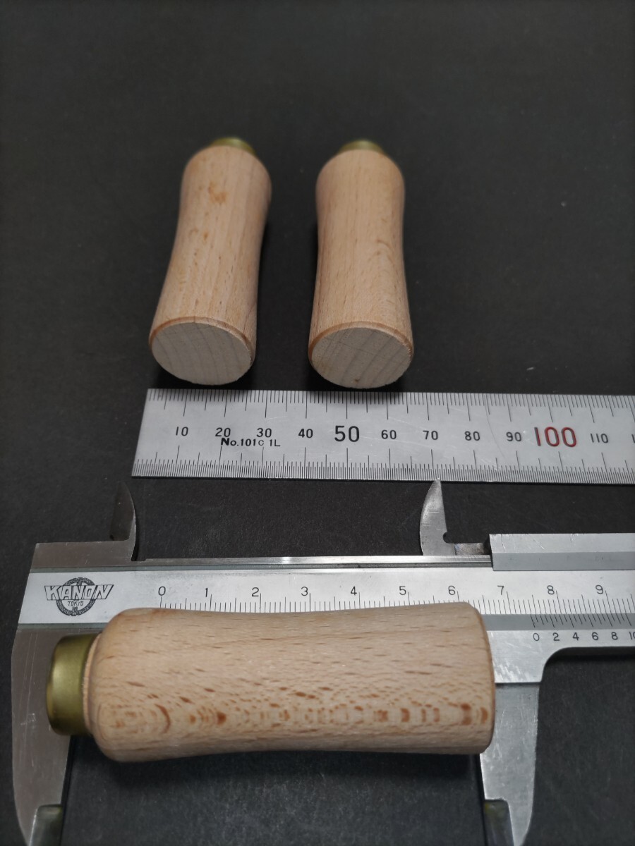 ヤスリの柄■ヤスリ柄⑨■短■3本セット■新品■未使用■交換用■大工道具■DIY■長期保管品■全長74㎜■太さ25㎜■差し込み穴直径6㎜■拍卖