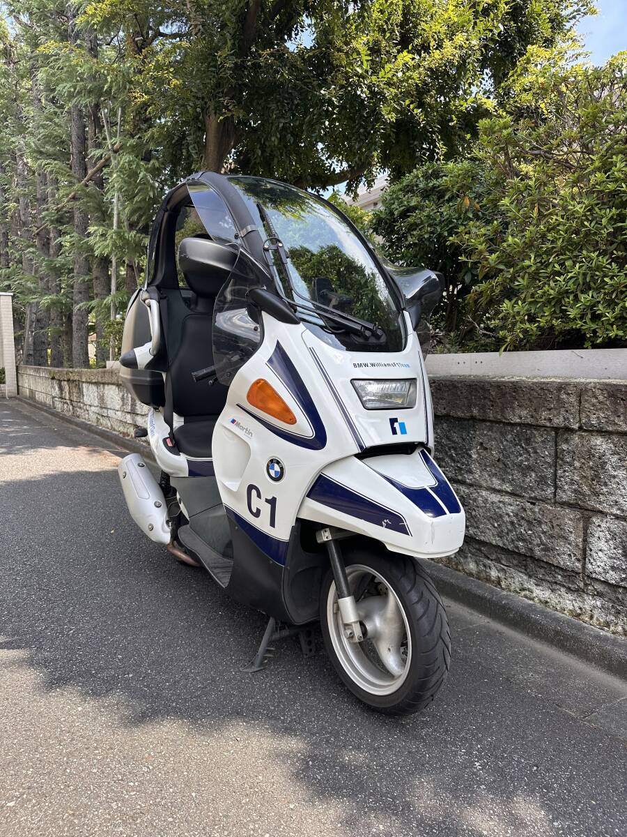 希少車!BMW c1 125cc日本未発売フルオプション車両/WiiliamsF1teamカラー/フルスクリーン屋根付き/真冬でも乗れるヒートシーター&グリップ拍卖