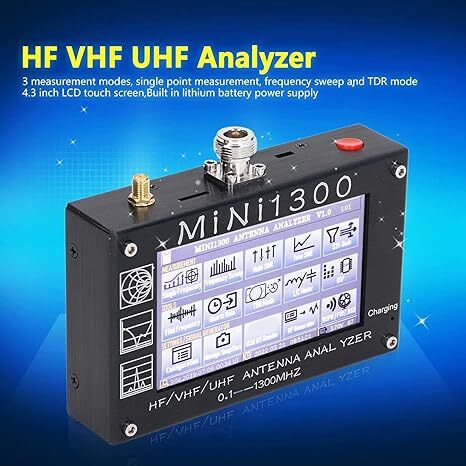 アンテナ アナライザー Mini1300 4.3 インチ LCD ディスプレイ 1300MHz HF VHF UHF 取扱説明書付き拍卖